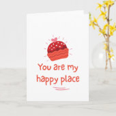 You Are My Happy Place Romantic Love Quote カード (黄色い花)