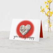 You Are My Happy Script Hawaii Coralハート写真 カード (黄色い花)