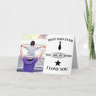 You are My Hero Father's Day Photo Card カード