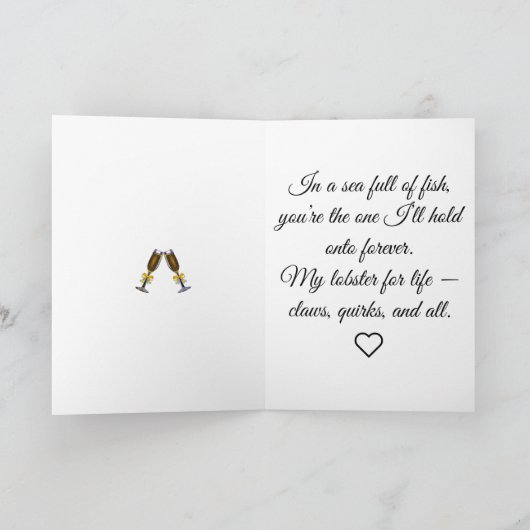 You are My Lobster  カード (内部)