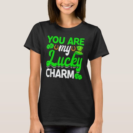You Are My Lucky Charm Shamrock St Patrick's Day L Tシャツ (正面)