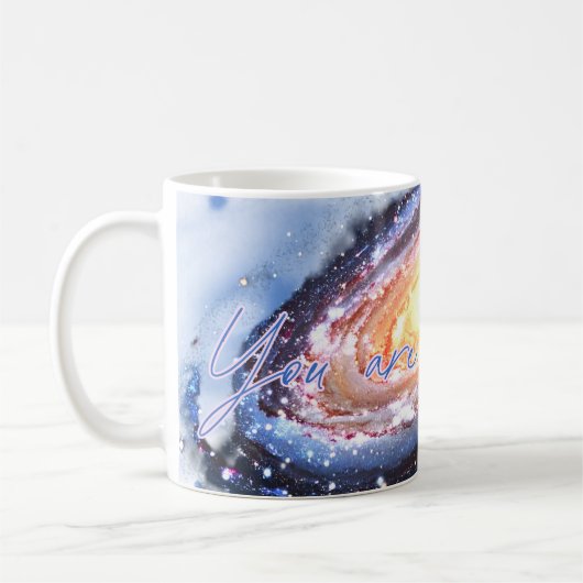 You Are My Orbit Romantic Quote Mug コーヒーマグカップ (左)