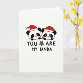 You Are My Panda Cute Christmas Card for Partner o カード (黄色い花)