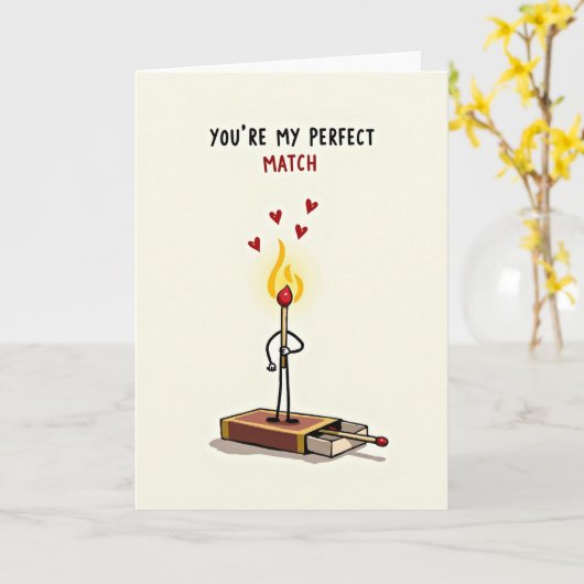 You Are My Perfect Match Card カード (黄色い花)