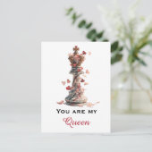 You Are My Queen Chess Valentine's Day ポストカード (スタンド正面)