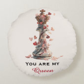 You Are My Queen Chess Valentine's Day ラウンドクッション (裏面)