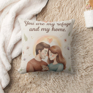 You Are My Refuge And My Home Throw Pillow | Roman クッション
