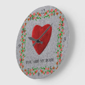 You are my rose ラージ壁時計 (傾斜)