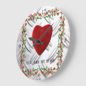 You are my rose ラージ壁時計 (傾斜)