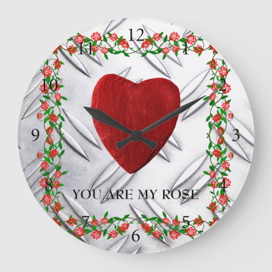 You are my rose ラージ壁時計 (正面)