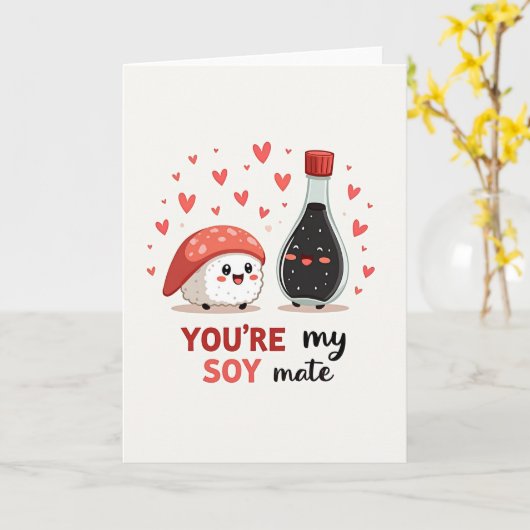 You Are My Soy Mate Love Card カード (黄色い花)