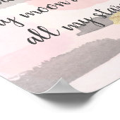 YOU ARE MY SUN – ピンク金ゴールド引用文ポスター ポスター (角)