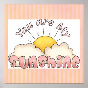 You are My Sunshine Baby Girl Artプリントポスター ポスター