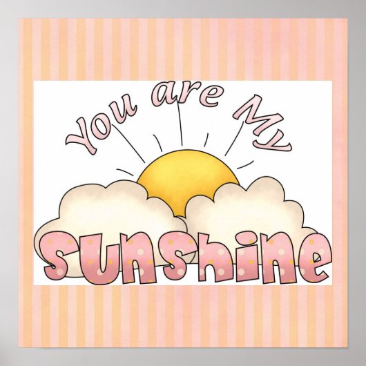 You are My Sunshine Baby Girl Artプリントポスター ポスター (正面)