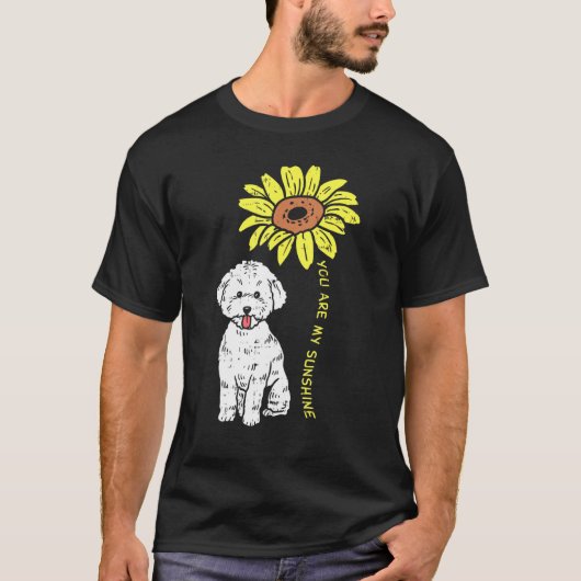 You Are My Sunshine Bichon Frise Sunflower Dog Lov Tシャツ (正面)