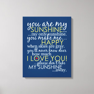 You Are My Sunshine - Blue -キャンバスプリント キャンバスプリント