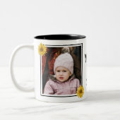 "You Are My Sunshine" Bright Sunflower Photo ツートーンマグカップ (左)