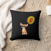 You Are My Sunshine Chihuahua Sunflower Chiahua クッション (ブランケット)