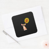 You Are My Sunshine Chihuahua Sunflower Chiahua スクエアシール (封筒)