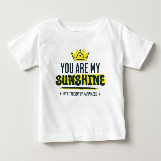 You Are My Sunshine Cute Inspirational Quote ベビーTシャツ (正面)