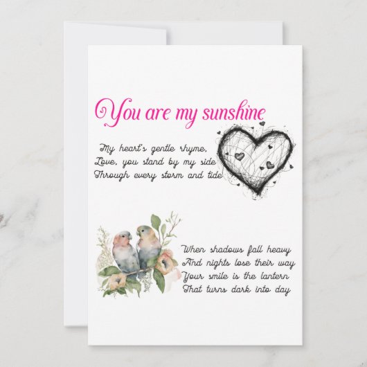 You are my Sunshine greetings card  シーズンカード (正面)