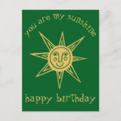 You are my sunshine HAPPY BIRTHDAY CUSTOM ポストカード (正面)