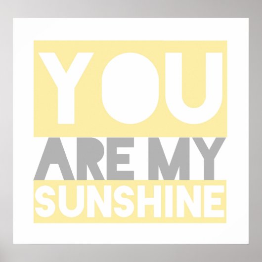 You Are My Sunshine lyrics poster ポスター (正面)