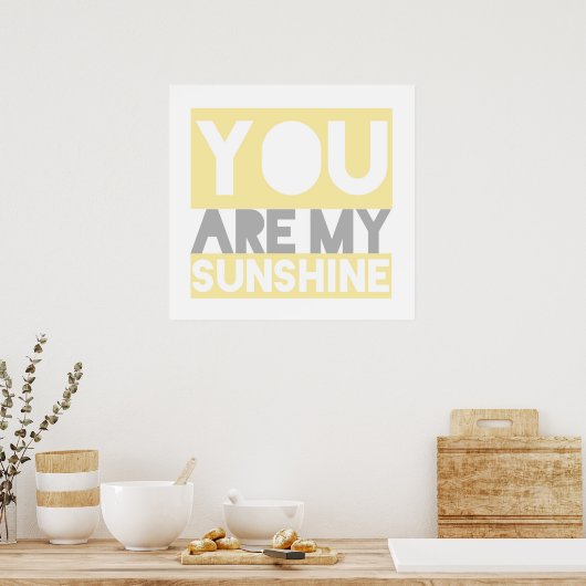 You Are My Sunshine lyrics poster ポスター (キッチン)