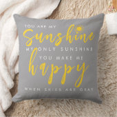 You Are My Sunshine Mom Throw Pillow クッション (ブランケット)