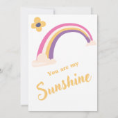 "You Are My Sunshine" Rainbow Baby Shower  招待状 (裏面)