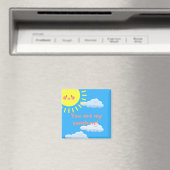 You Are My Sunshine Square Fridge Magnet マグネット (インサイチュ (食洗機))