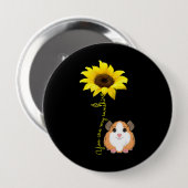 You Are My Sunshine Sunflower Guinea Pig Mom 缶バッジ (正面&裏面)