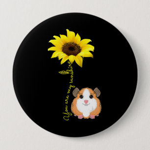 You Are My Sunshine Sunflower Guinea Pig Mom 缶バッジ