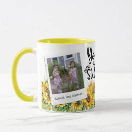 You Are My Sunshine - Sunflowers - 2 Photo Mug マグカップ