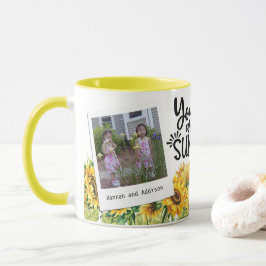 You Are My Sunshine - Sunflowers - 2 Photo Mug マグカップ