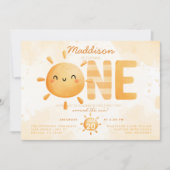 You Are My Sunshine turing 1 st Birthdayパーティー 招待状 (正面)