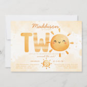 You Are My Sunshine turing TWO 2nd Birthdayパーティー 招待状 (正面)