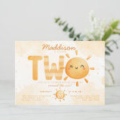 You Are My Sunshine turing TWO 2nd Birthdayパーティー 招待状 (スタンド正面)