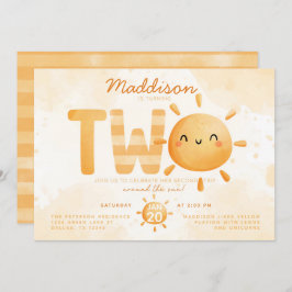 You Are My Sunshine turing TWO 2nd Birthdayパーティー 招待状