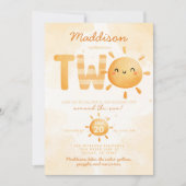 You Are My Sunshine turing TWO 2nd Birthdayパーティー 招待状 (正面)