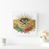 You Are My Sunshine Wall Clock スクエア壁時計 (ホーム)