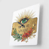 You Are My Sunshine Wall Clock スクエア壁時計 (傾斜)