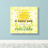 You are My Sunshine withハート キャンバスプリント (インサイチュ (ウッドフロア))