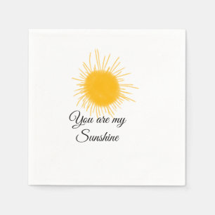 you are my sunshine yellow orange sun rays add nam スタンダードカクテルナプキン