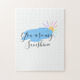 you are my sunshine yellow orange sun rays clouds ジグソーパズル