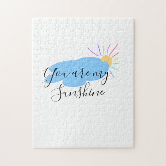 you are my sunshine yellow orange sun rays clouds ジグソーパズル (縦)