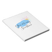 you are my sunshine yellow orange sun rays clouds ノートパッド (アングル)