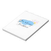 you are my sunshine yellow orange sun rays clouds ノートパッド (回転)