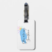 you are my sunshine yellow orange sun rays clouds ラゲッジタグ (裏面縦)
