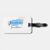 you are my sunshine yellow orange sun rays clouds ラゲッジタグ (裏面横)
